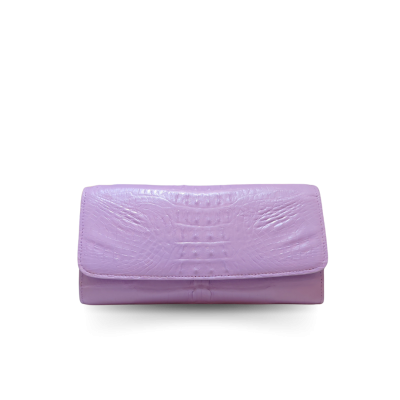 CROCODILE BACK-TAIL LEATHER LONG TRI-FOLD WALLET : CW33BTMMX