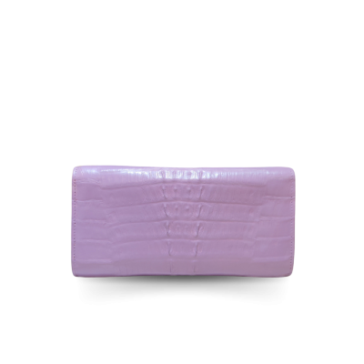 CROCODILE BACK-TAIL LEATHER LONG TRI-FOLD WALLET : CW33BTMMX