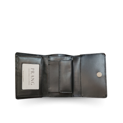 CW33BT-S-AY : CROCODILE BELLY LEATHER SHORT TRI-FOLD WALLET
