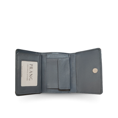 CW33BT-S-AY : CROCODILE BELLY LEATHER SHORT TRI-FOLD WALLET