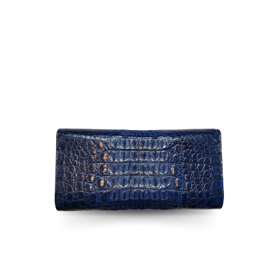 CROCODILE HORNBACK LEATHER LONG TRI-FOLD WALLET : CW33HKM1MX