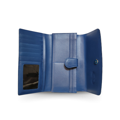 CROCODILE HORNBACK LEATHER LONG TRI-FOLD WALLET : CW33HKM1MX