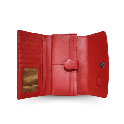 CROCODILE HORNBACK LEATHER LONG TRI-FOLD WALLET : CW33HKM1MX