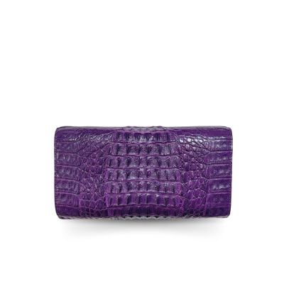 CROCODILE HORNBACK LEATHER LONG TRI-FOLD WALLET : CW33HKMMX