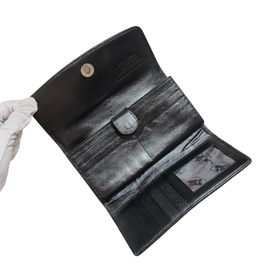 CROCODILE HORNBACK LEATHER LONG TRI-FOLD WALLET : CW33HKMP