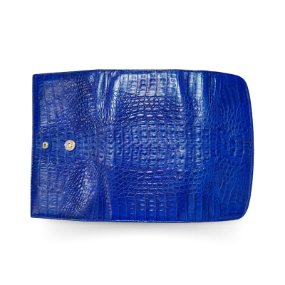 CROCODILE HORNBACK LEATHER LONG TRI-FOLD WALLET : CW33HKMR