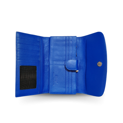 CROCODILE HORNBACK LEATHER LONG TRI-FOLD WALLET : CW33HKMR