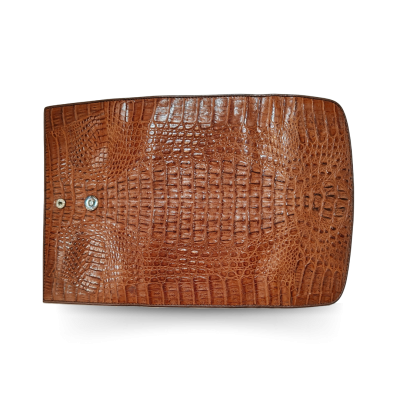 CROCODILE HORNBACK LEATHER LONG TRI-FOLD WALLET : CW33HKMR