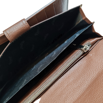 CROCODILE HORNBACK LEATHER LONG TRI-FOLD WALLET : CW33HKMR