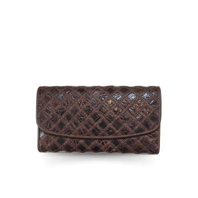 CW33PWMR : CROCODILE LEATHER LONG TRI-FOLD WALLET