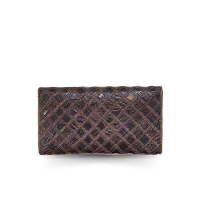 CW33PWMR : CROCODILE LEATHER LONG TRI-FOLD WALLET