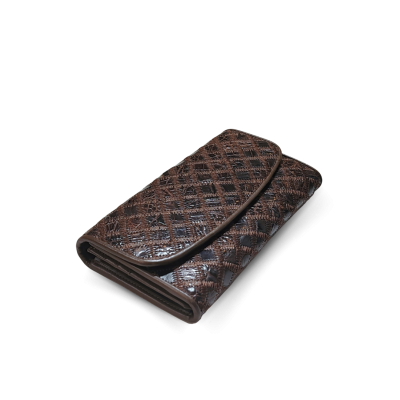 CW33PWMR : CROCODILE LEATHER LONG TRI-FOLD WALLET