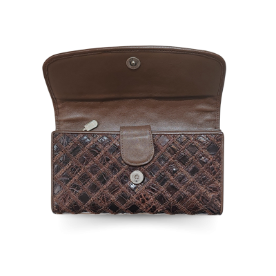 CW33PWMR : CROCODILE LEATHER LONG TRI-FOLD WALLET