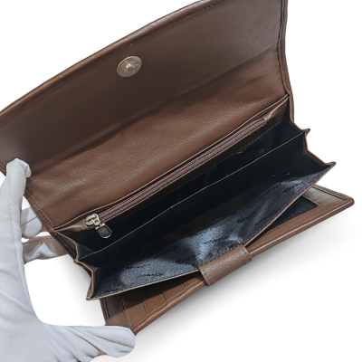 CW33PWMR : CROCODILE LEATHER LONG TRI-FOLD WALLET