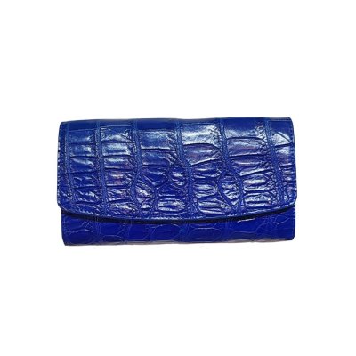 CROCODILE BELLY LEATHER LONG TRI-FOLD WALLET : CW33SM1AY