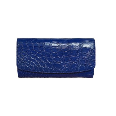 CROCODILE BELLY LEATHER LONG TRI-FOLD WALLET : CW33SM1AY