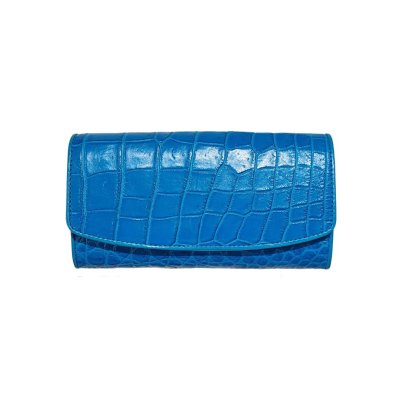 CROCODILE BELLY LEATHER LONG TRI-FOLD WALLET : CW33SM1AY