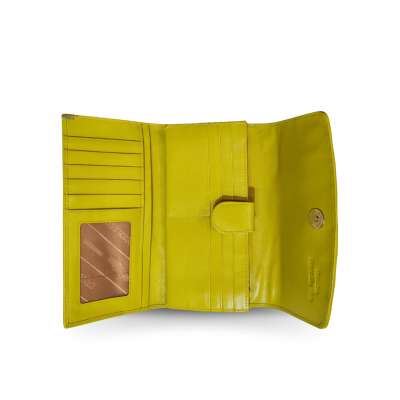 CW33S-M-AY : CROCODILE BELLY LEATHER LONG TRI-FOLD WALLET