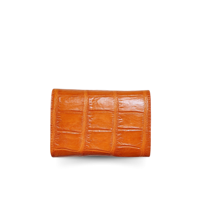 CROCODILE BELLY LEATHER SHORT TRI-FOLD WALLET : CW33SSAY