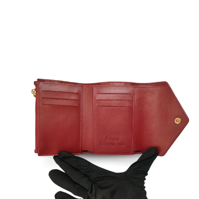 CW33SSENVAY : CROCODILE BELLY LEATHER SHORT TRI-FOLD WALLET