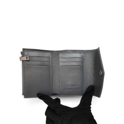 CW33SSENVAY : CROCODILE BELLY LEATHER SHORT TRI-FOLD WALLET