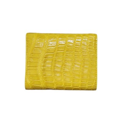 CROCODILE BELLY LEATHER SHORT TRI-FOLD WALLET : CW33SS03AY