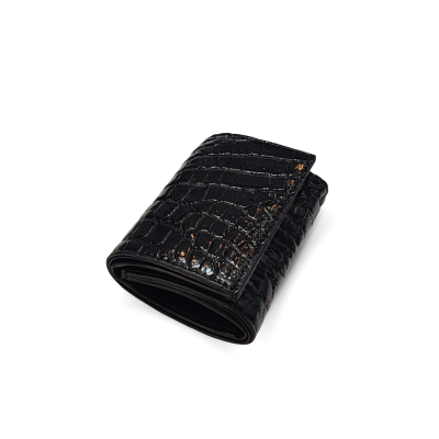 C-W33S-SS-AY | GENUINE CROCODILE BELLY LEATHER MINI TRI-FOLD WALLET
