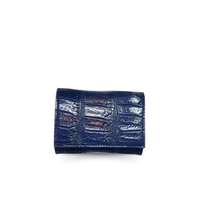 CROCODILE BELLY LEATHER MINI TRI-FOLD WALLET : CW33SSSAY
