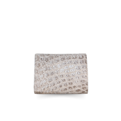 CROCODILE BELLY LEATHER MINI TRI-FOLD WALLET : CW33SSSAY