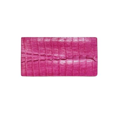 Crocodile Tail Belly Leather Long Bi-fold Card Wallet : CW22BTSMCARDMX