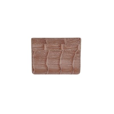 CROCODILE LEATHER CARD HOLDER : CACNC029Y