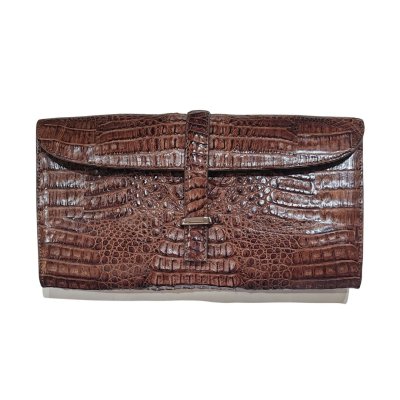 CROCODILE HORNBACK LEATHER CLUTCH : CLB0492HKR