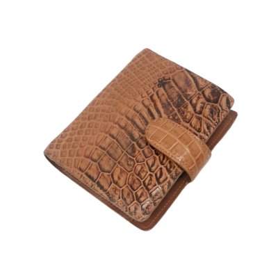 CROCODILE BELLY & LEG LEATHER SHORT BI-FOLD WALLET : CW22SSลิ้นMX