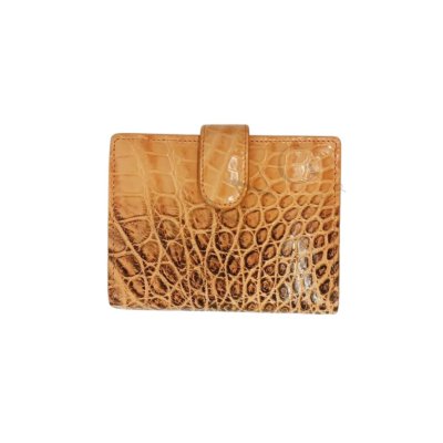 CROCODILE BELLY & LEG LEATHER SHORT BI-FOLD WALLET : CW22SSลิ้นMX
