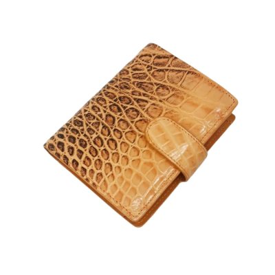 CROCODILE BELLY & LEG LEATHER SHORT BI-FOLD WALLET : CW22SSลิ้นMX