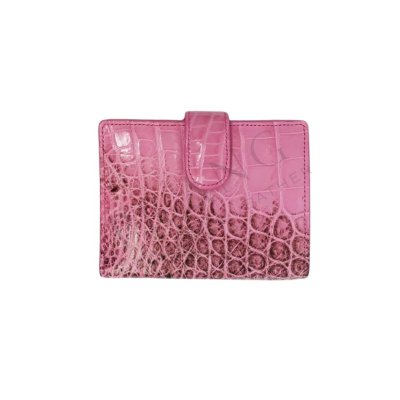 CROCODILE BELLY & LEG LEATHER SHORT BI-FOLD WALLET : CW22SSลิ้นMX