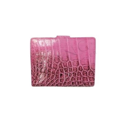 CROCODILE BELLY & LEG LEATHER SHORT BI-FOLD WALLET : CW22SSลิ้นMX