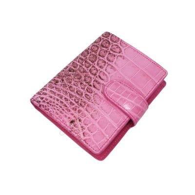 CROCODILE BELLY & LEG LEATHER SHORT BI-FOLD WALLET : CW22SSลิ้นMX