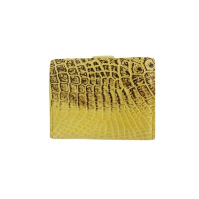 CROCODILE BELLY & LEG LEATHER SHORT BI-FOLD WALLET : CW22SSลิ้นMX