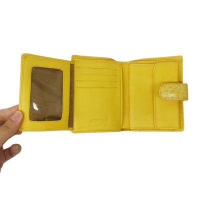 CROCODILE BELLY & LEG LEATHER SHORT BI-FOLD WALLET : CW22SSลิ้นMX