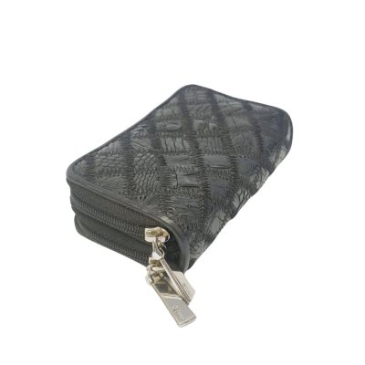 Crocodile Leather Double Zipped Key Wallet : CACWK005ต่อR