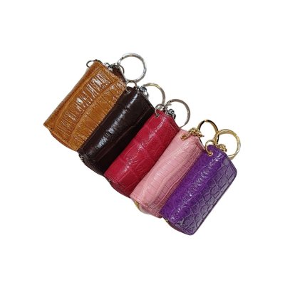 CROCODILE BELLY LEATHER KEY POUCH KEY HOLDER : CACWK033AY