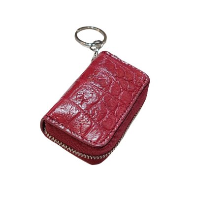 CROCODILE BELLY LEATHER KEY POUCH KEY HOLDER : CACWK033AY