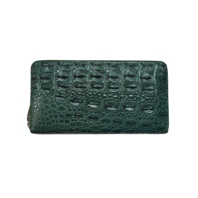 CROCODILE BACK BELLY LEATHER LONG LARGE ZIPPED WALLET : CW01BSL