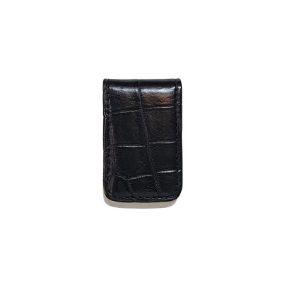 CROCOCDILE LEATHER MAGNETIC MONEY CLIP : CACMC013TL