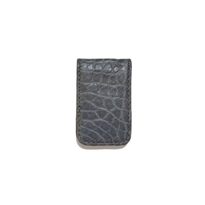 CROCOCDILE LEATHER MAGNETIC MONEY CLIP : CACMC013TL