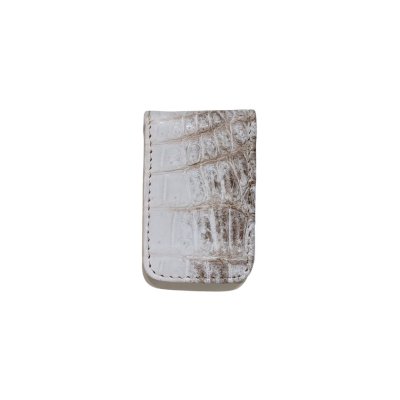 CROCOCDILE LEATHER MAGNETIC MONEY CLIP : CACMC013TL