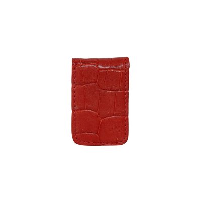 CROCOCDILE LEATHER MAGNETIC MONEY CLIP : CACMC013TL