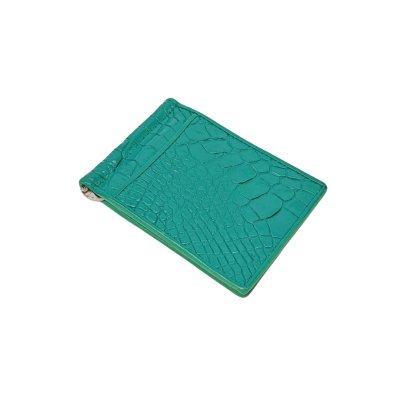 CROCODILE LEG LEATHER MONEY CLIP : CACMC011LY