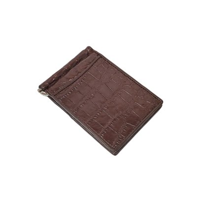 CROCODILE LEG LEATHER MONEY CLIP : CACMC011LY